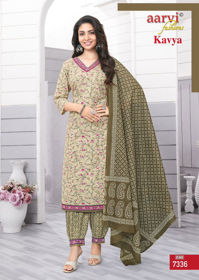 Kavya Vol 1 By Aarvi Printed Premium Cotton Kurti With Bottom Dupatta Wholesale Price In Surat